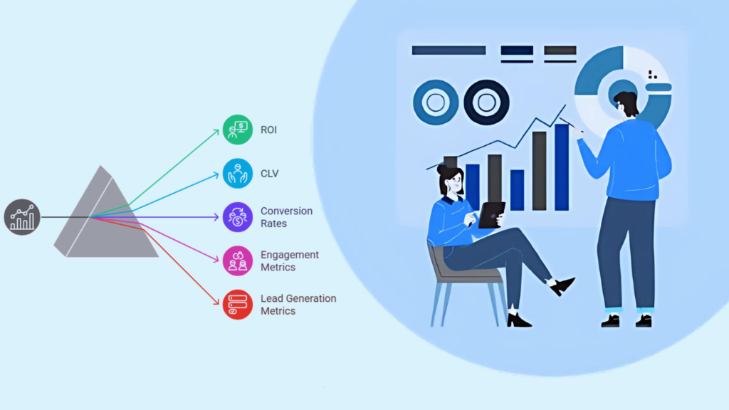 Marketing success metrics like ROI, CLV, and conversion rates are essential for measuring and optimizing business success.