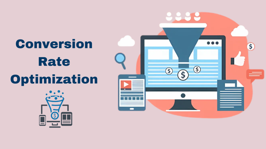 Conversion rate is increased through optimized landing pages, well-placed CTAs, and A/B testing for improved website performance.