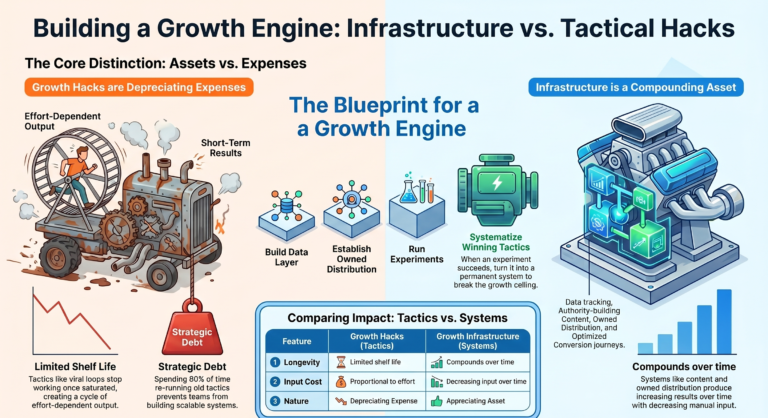 Growth Infrastructure vs Growth Hacks: Why Systems Always Win