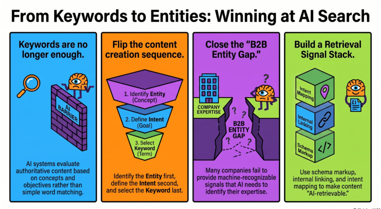 Keyword vs Entity vs Intent: The Layer Model That Determines Whether AI Systems Cite Your Content
